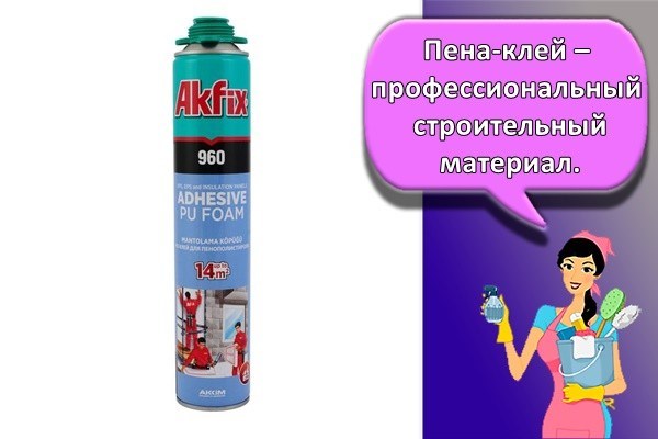Пена-клей – профессиональный строительный материал.