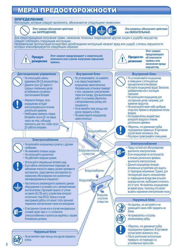 Меры предосторожности