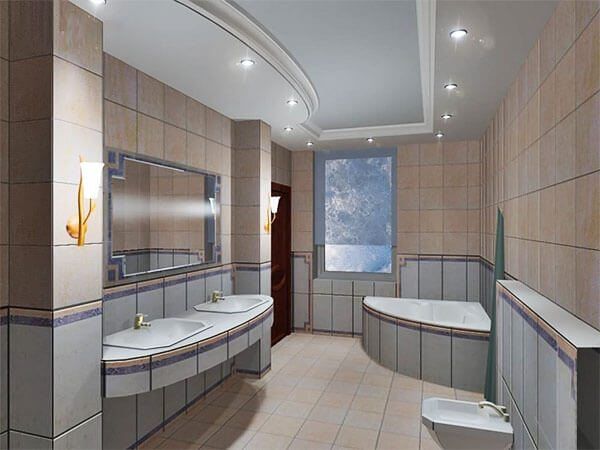 Как сделать подвесной потолок из гипсокартона в ванной