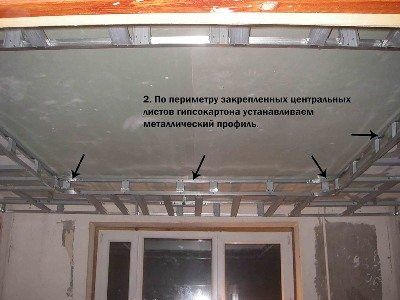Как сделать двухуровневый потолок из гипсокартона с подсветкой по периметру