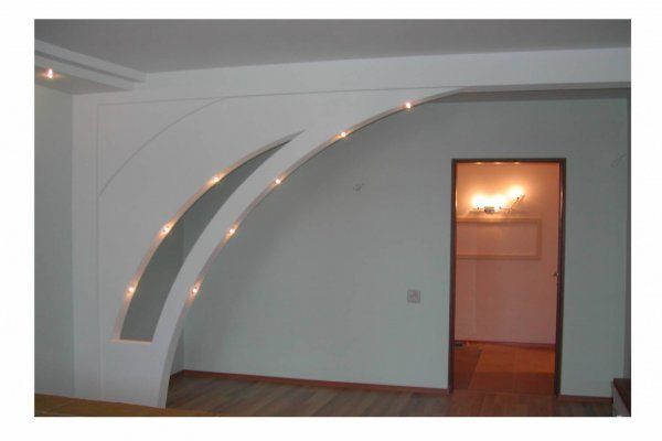 Настенные арки из гипсокартона фото европейский вариант