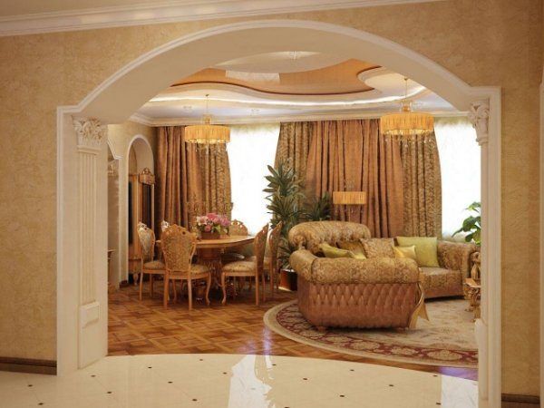 Настенные арки из гипсокартона фото европейский вариант