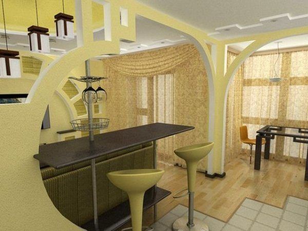 Настенные арки из гипсокартона фото европейский вариант